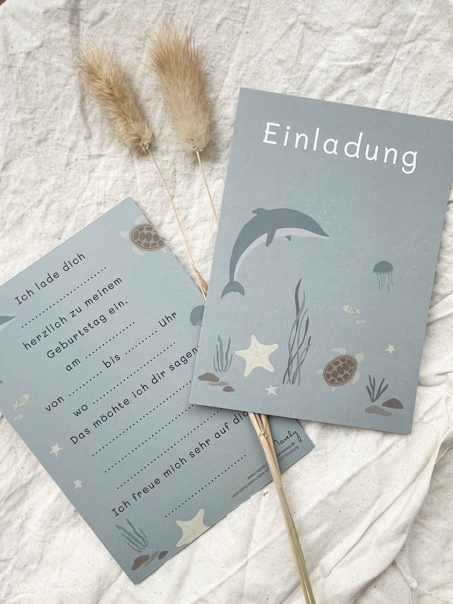 Einladungskarte - Kindergeburtstag - Meer