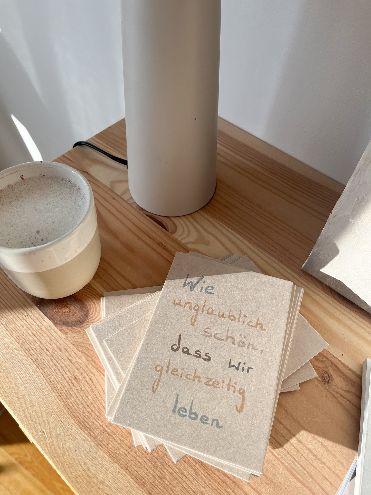 Dicke Postkarte - gleichzeitig leben