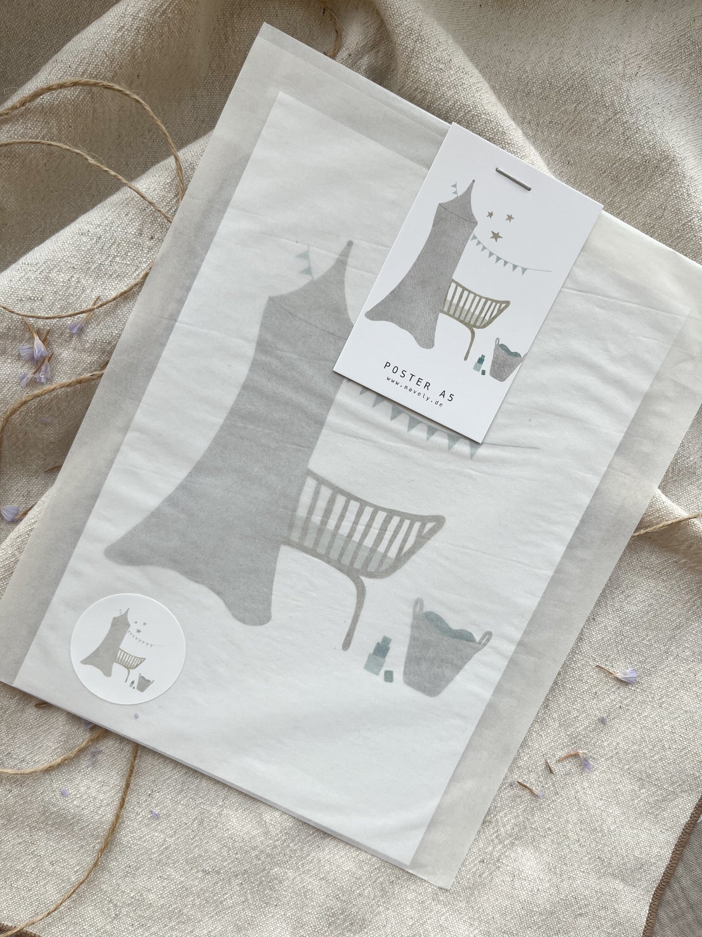 Poster-Set A5 - Wiege