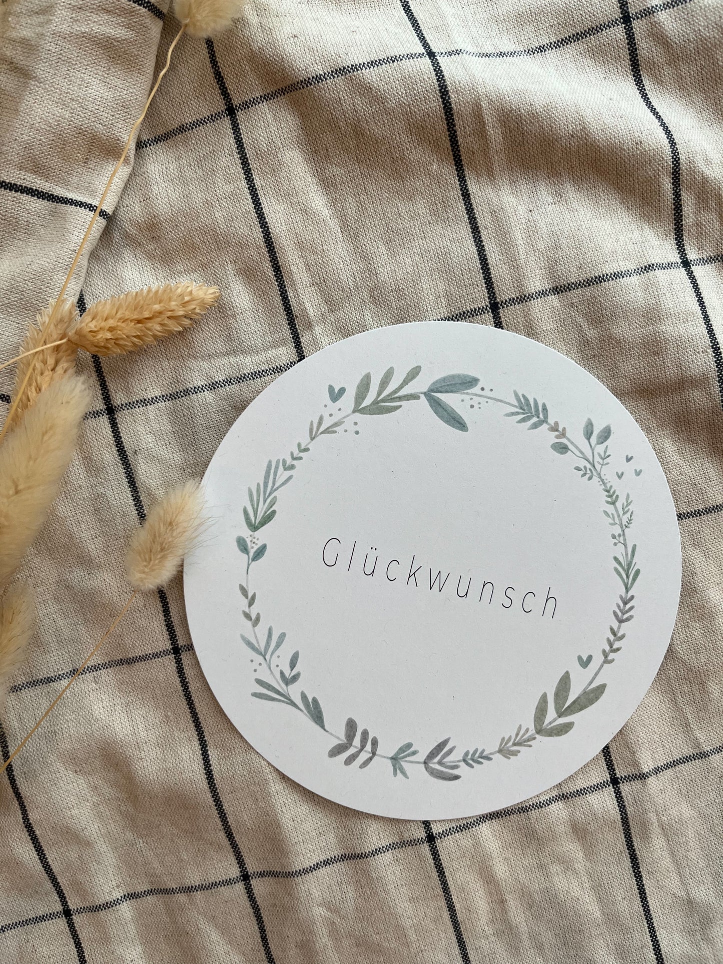 Große runde Karte - Glückwunsch