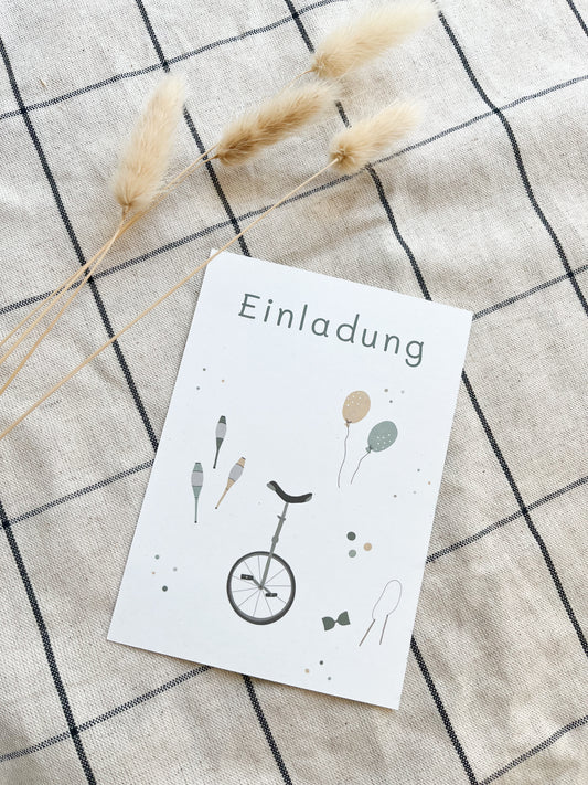 Einladungskarte - Kindergeburtstag - Zirkus