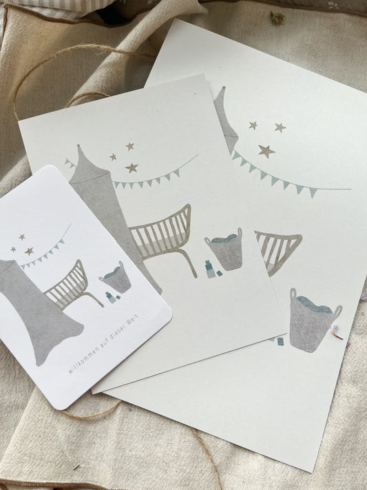 Poster-Set A4 - Wiege