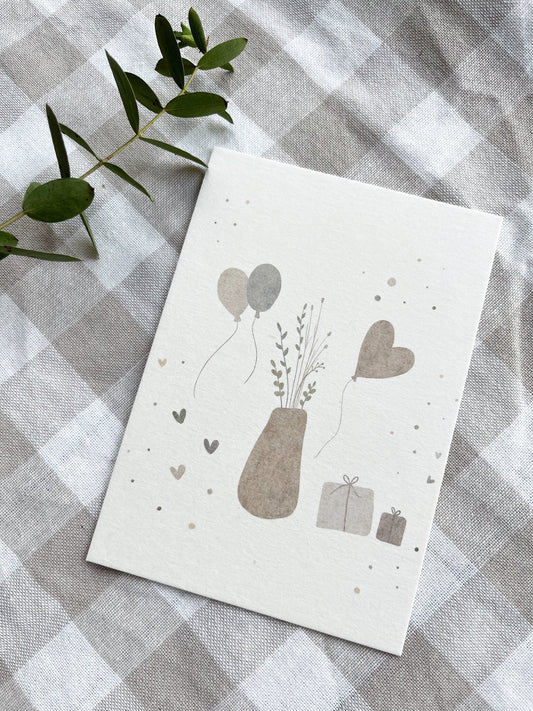 Dicke Postkarte - Glückwünsche