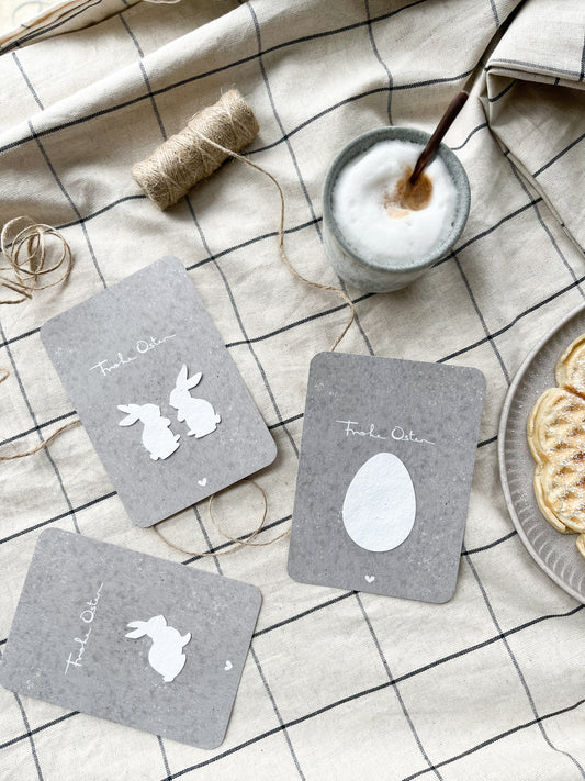Osterkarten-Set mit Motiv aus Samenpapier